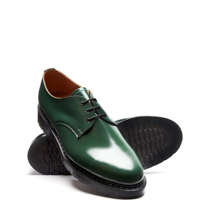 Men Solovair Gibson Shoes Green HiShine Gibson Shoe