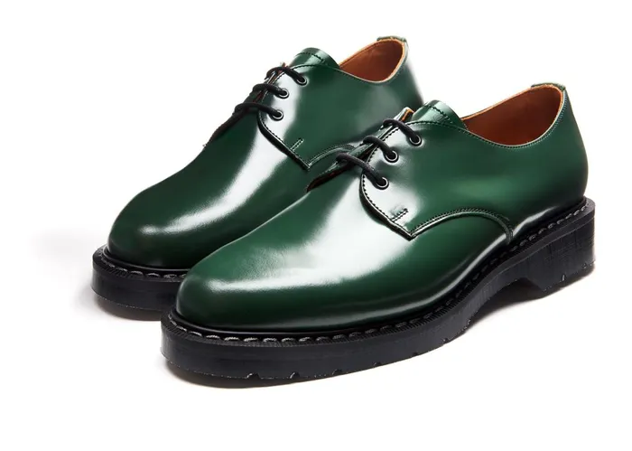 Men Solovair Gibson Shoes Green HiShine Gibson Shoe