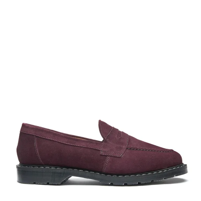 Men Solovair Loafers Amarone Suede Penny Loafer