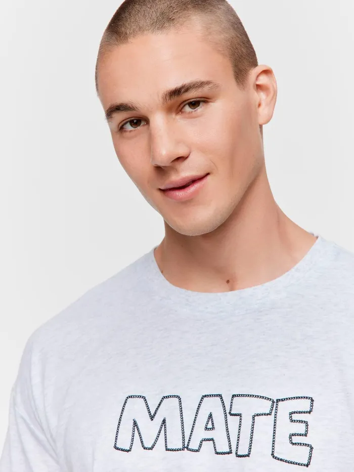 Men Soul Mate Tee Grey Marle Peter Alexander Tops