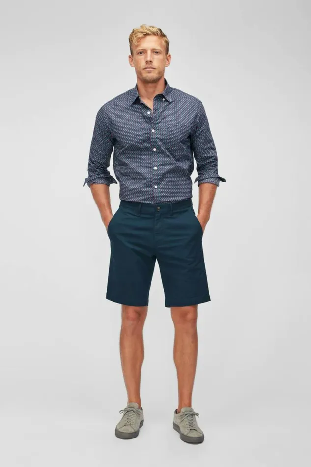 Men Stretch Lightweight Chino Shorts French Navy Blue Bonobos Chino Shorts