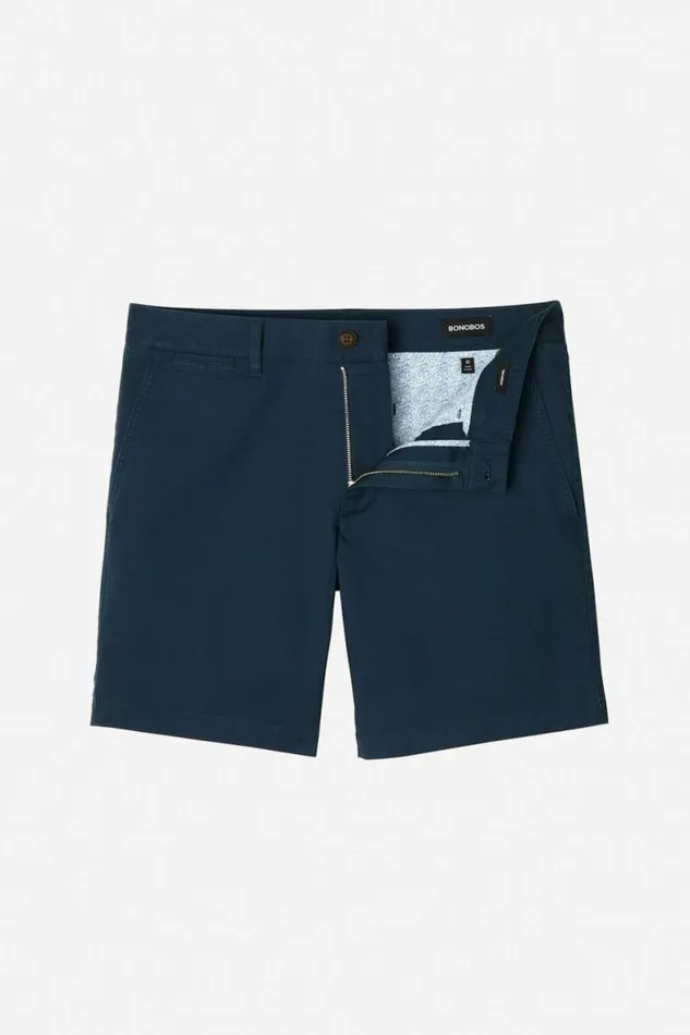 Men Stretch Lightweight Chino Shorts French Navy Blue Bonobos Chino Shorts