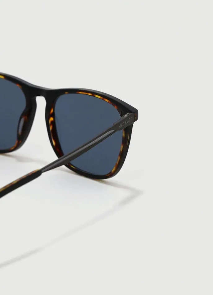 Men Sunglasses Hackett London Square Sunglasses Blacktan