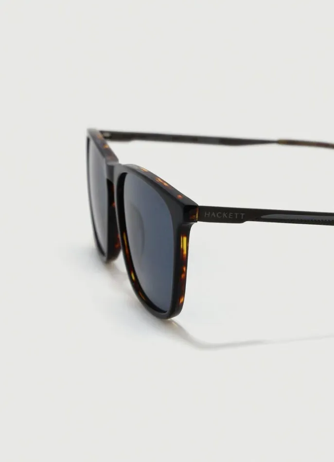 Men Sunglasses Hackett London Square Sunglasses Blacktan