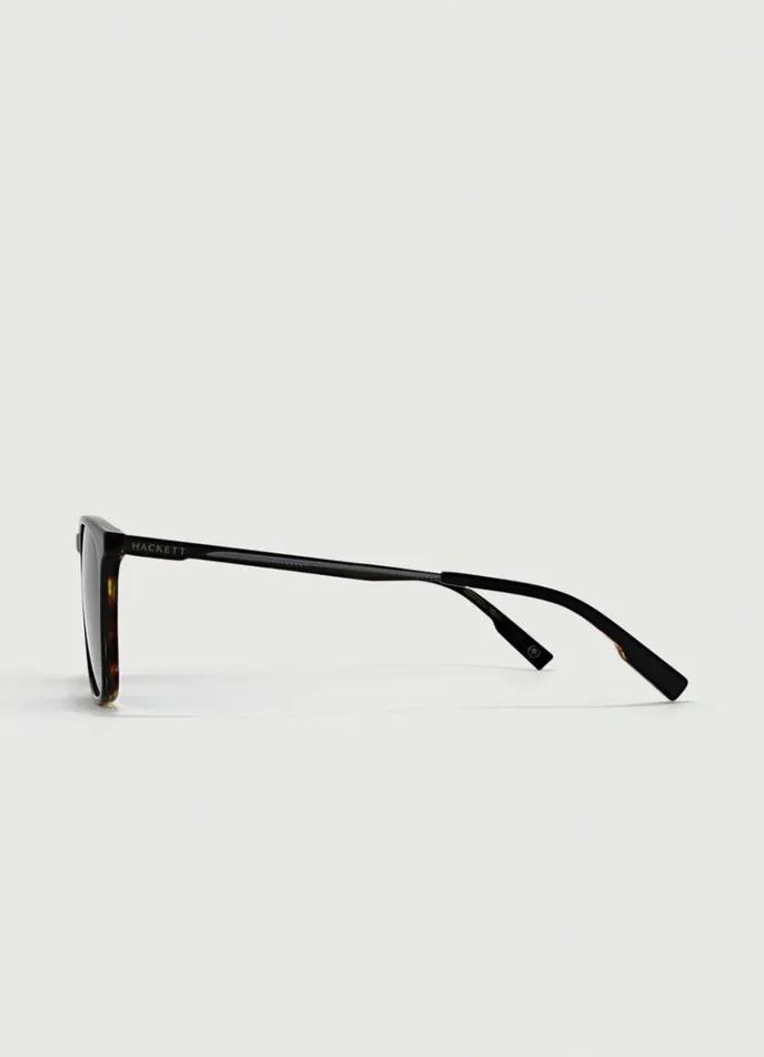 Men Sunglasses Hackett London Square Sunglasses Blacktan