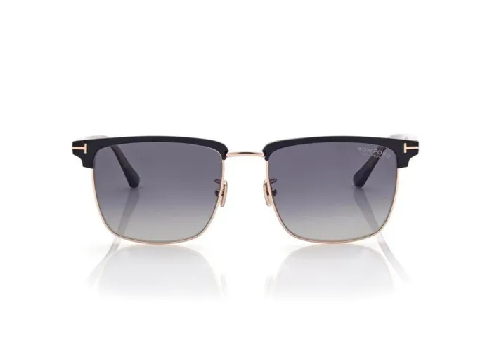 Men SUNGLASSES Tom Ford Polarized Hudson Sunglasses Black