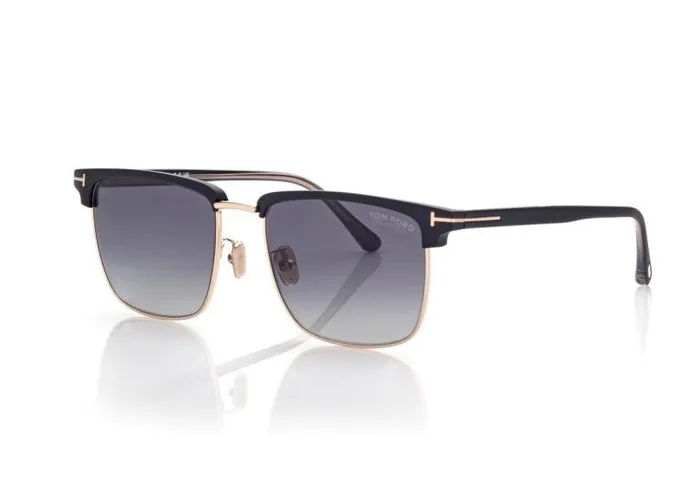 Men SUNGLASSES Tom Ford Polarized Hudson Sunglasses Black