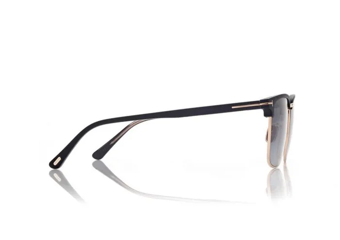 Men SUNGLASSES Tom Ford Polarized Hudson Sunglasses Black