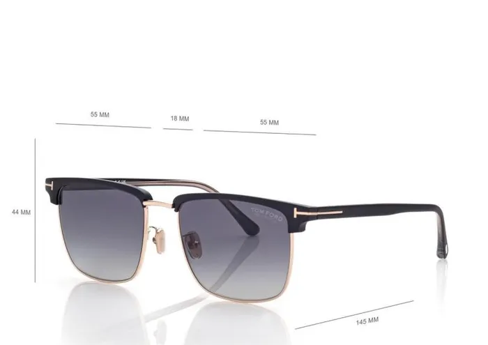 Men SUNGLASSES Tom Ford Polarized Hudson Sunglasses Black