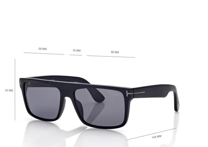 Men SUNGLASSES Tom Ford Polarized Philippe Sunglasses Black