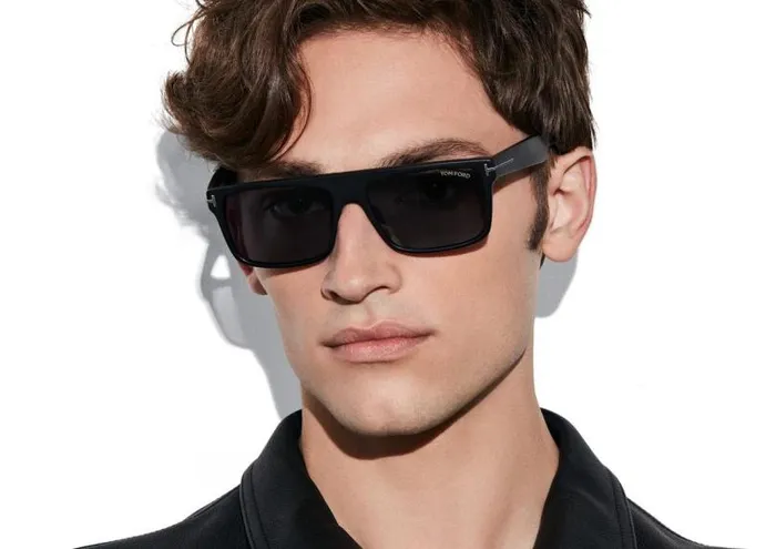 Men SUNGLASSES Tom Ford Polarized Philippe Sunglasses Black