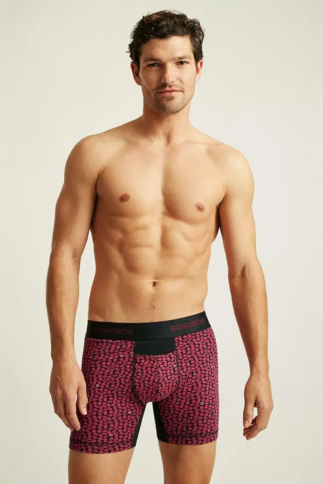 Men Supersoft Underwear Pink Smooches Bonobos Socks and Underwear