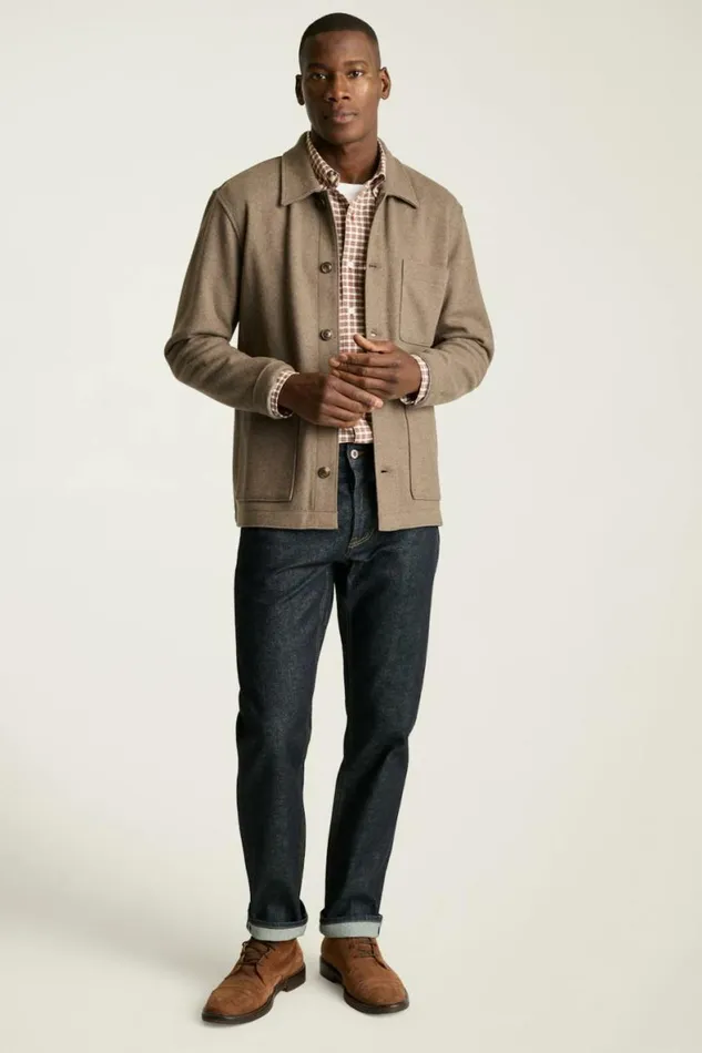 Men Sweater Chore Jacket Firewood Ash Bonobos Overshirts