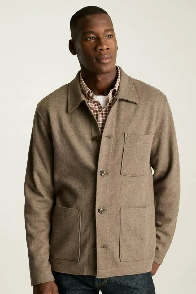 Men Sweater Chore Jacket Firewood Ash Bonobos Overshirts