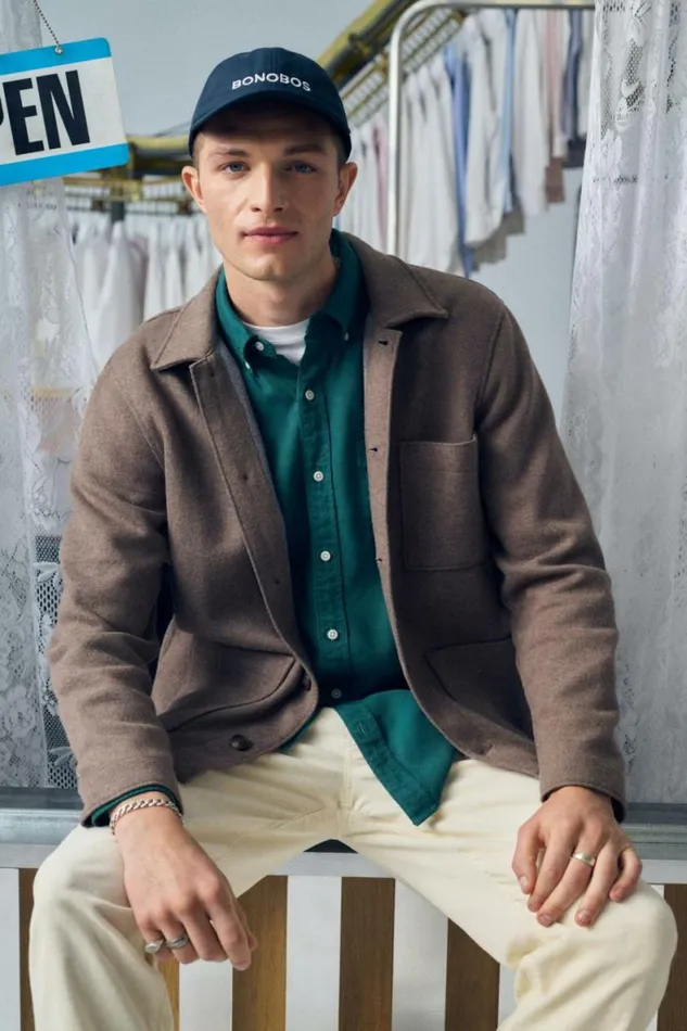Men Sweater Chore Jacket Firewood Ash Bonobos Overshirts