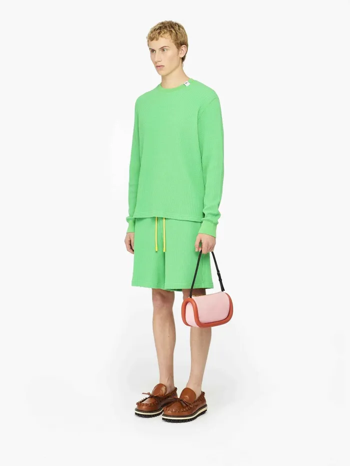 Men Sweatshirts and Hoodies JW Anderson WAFFLE SWEATSHIRT Apple Green Men Sweatshirts and Hoodies JW Anderson WAFFLE SWEATSHIRT Apple Green