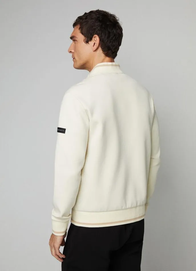 Men Sweatshirts Hackett London Hackett Sport Classic Fit Cardigan Bone