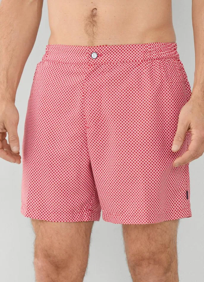 Men Swimwear Hackett London Mesh Swim Shorts Red