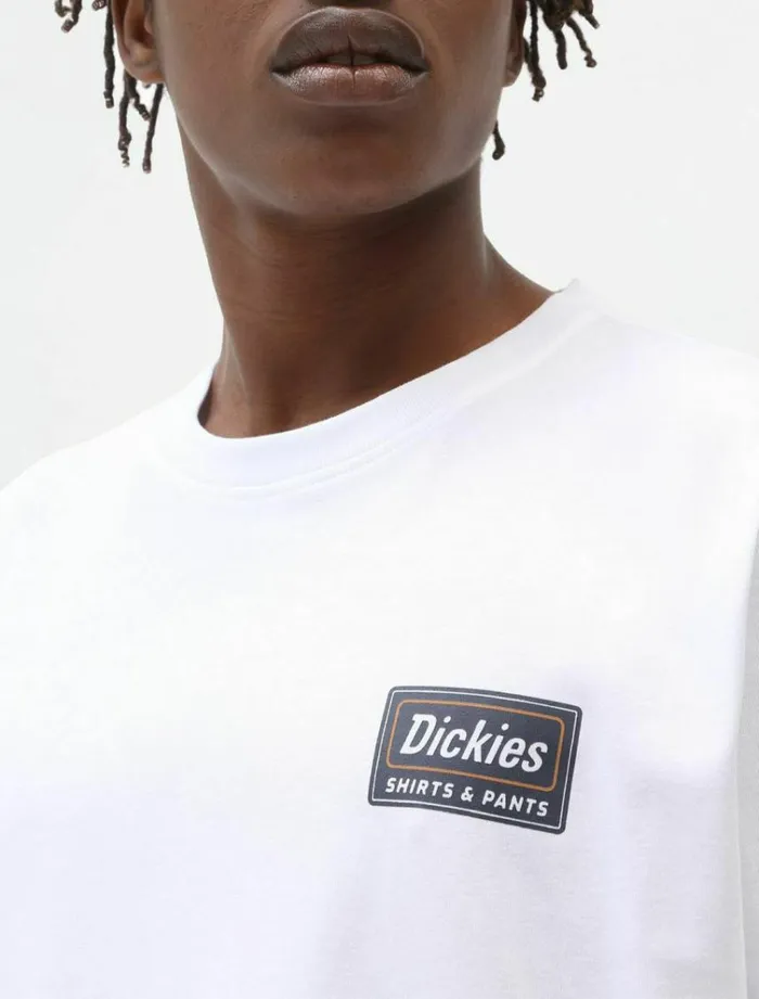 Men TShirts Dickies Harrison Long Sleeve TShirt White
