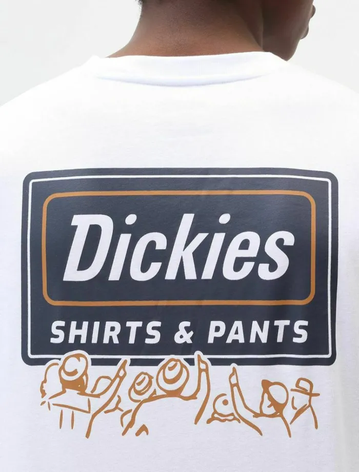 Men TShirts Dickies Harrison Long Sleeve TShirt White