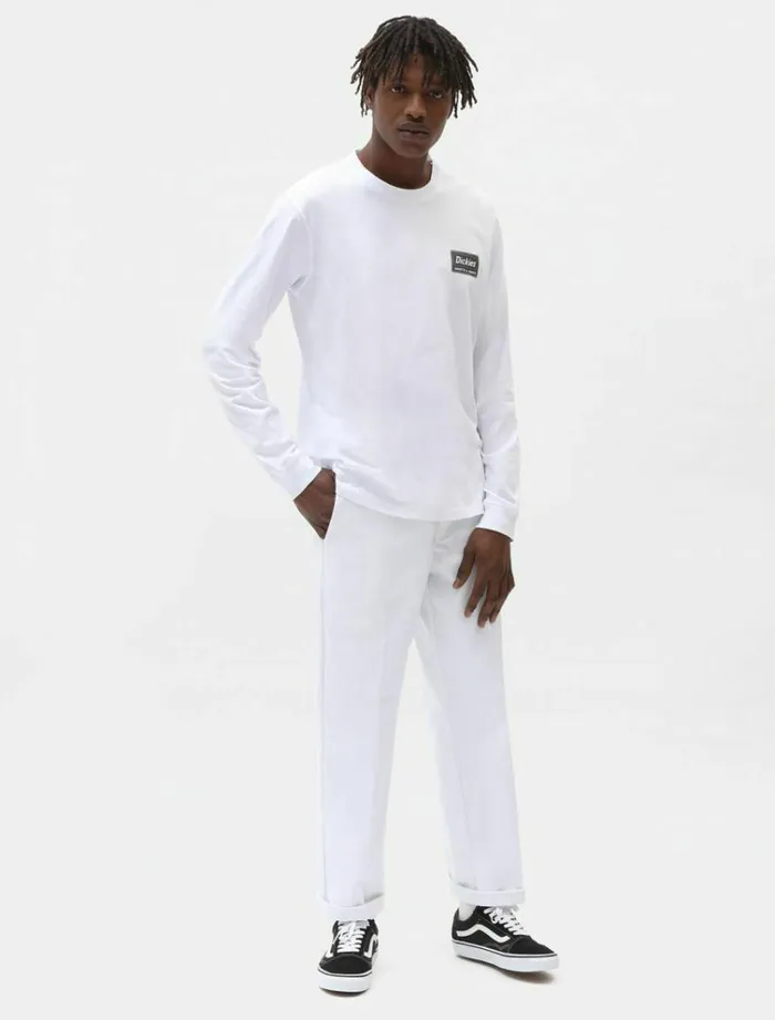 Men TShirts Dickies Harrison Long Sleeve TShirt White