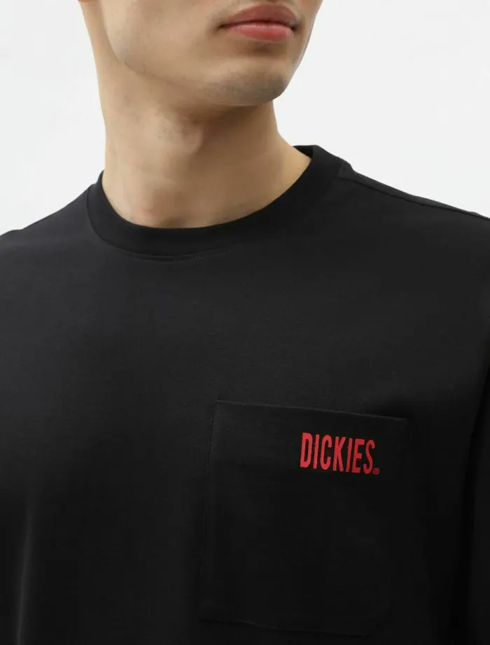Men TShirts Dickies Storden Long Sleeve TShirt Black