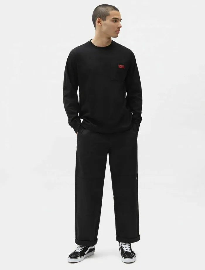 Men TShirts Dickies Storden Long Sleeve TShirt Black