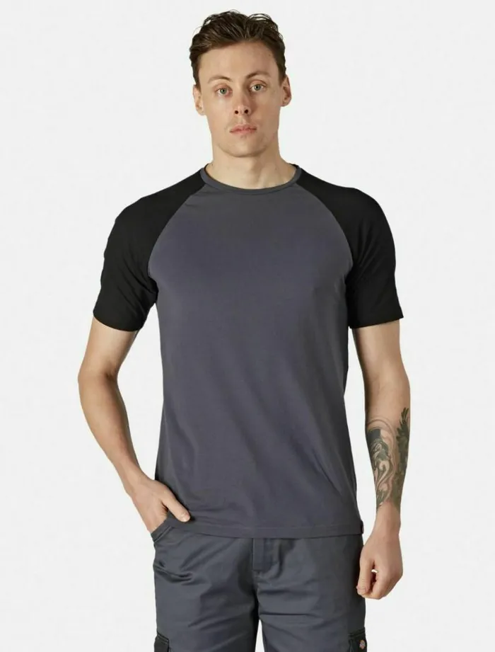 Men TShirts Dickies TempiQ Two Tone TShirt Greyblack