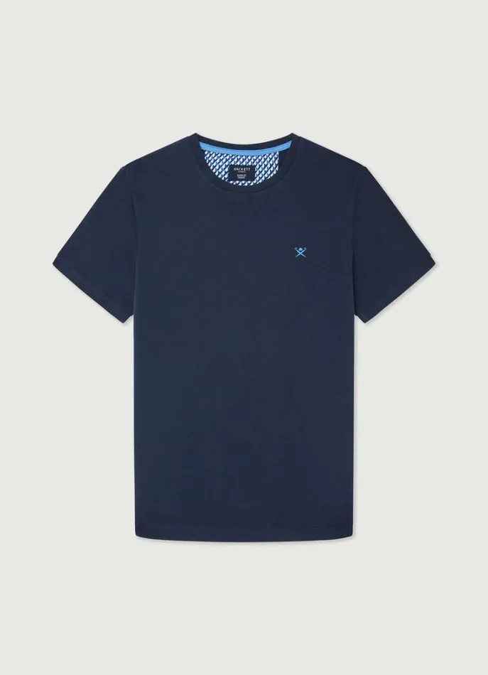 Men Tshirts Hackett London Classic Fit Beach TShirt Navy