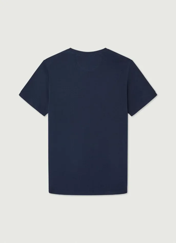 Men Tshirts Hackett London Classic Fit Beach TShirt Navy
