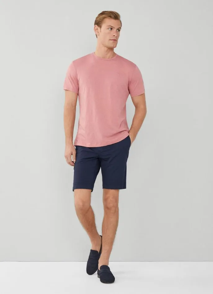 Men Tshirts Hackett London Classic Fit Dyed TShirt Ash Rose Pink