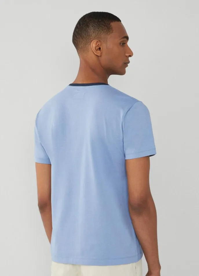 Men Tshirts Hackett London Classic Fit Heritage TShirt Blue