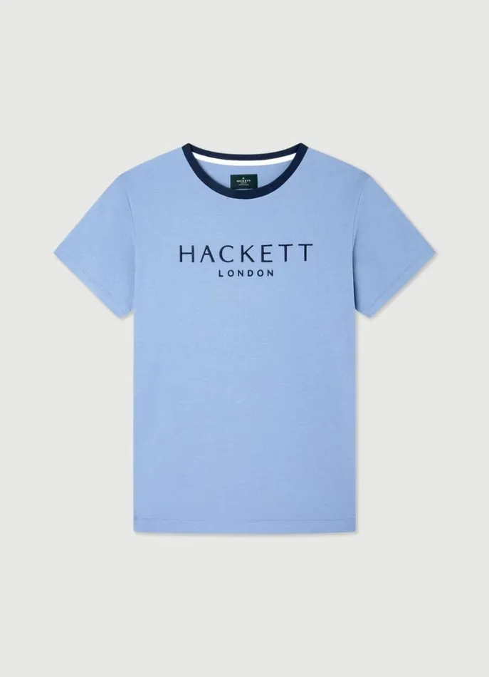Men Tshirts Hackett London Classic Fit Heritage TShirt Blue