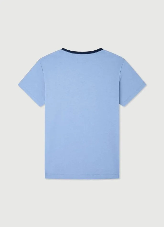 Men Tshirts Hackett London Classic Fit Heritage TShirt Blue