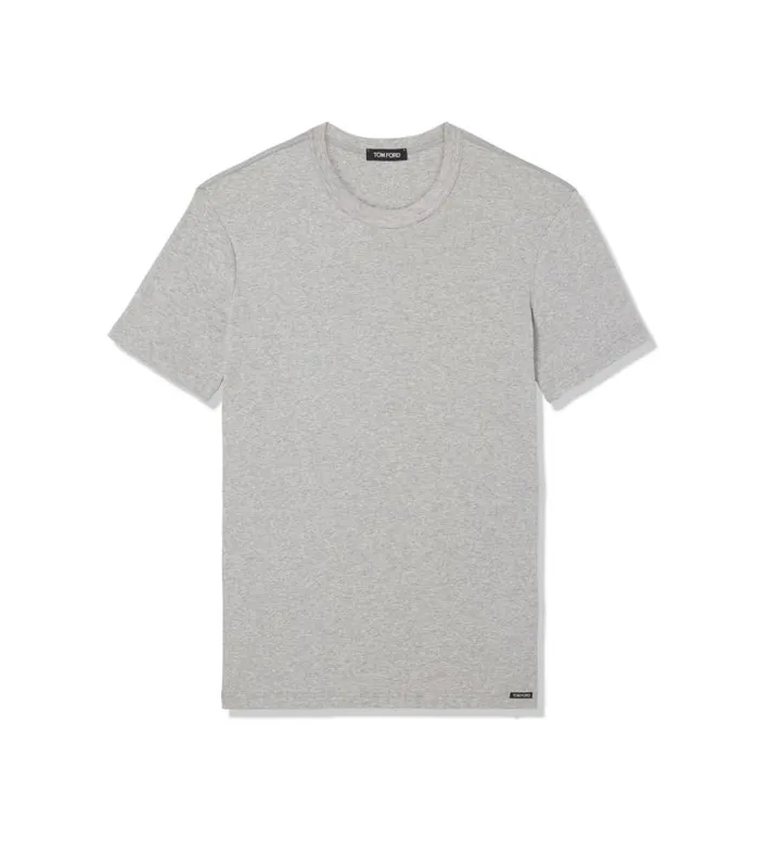 Men TSHIRTS Tom Ford Cotton Crewneck TShirt Grey