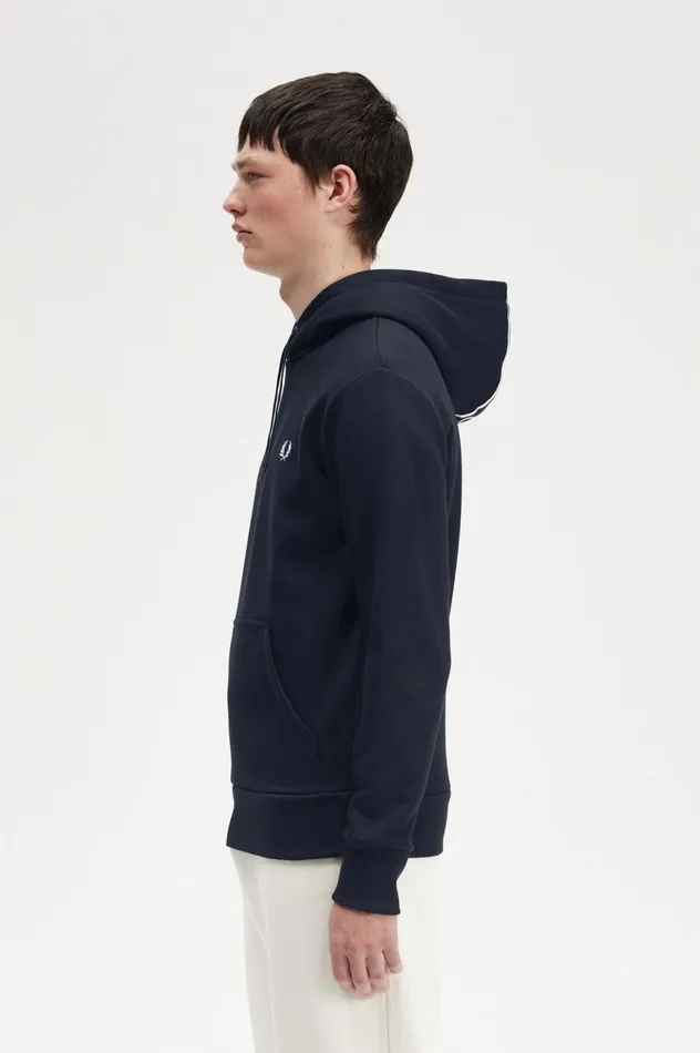 Men Tape Detail Hooded Sweatshirt Fred Perry Sweatshirts