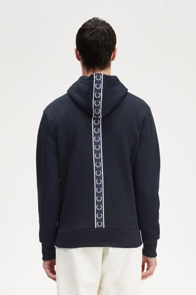 Men Tape Detail Hooded Sweatshirt Fred Perry Sweatshirts
