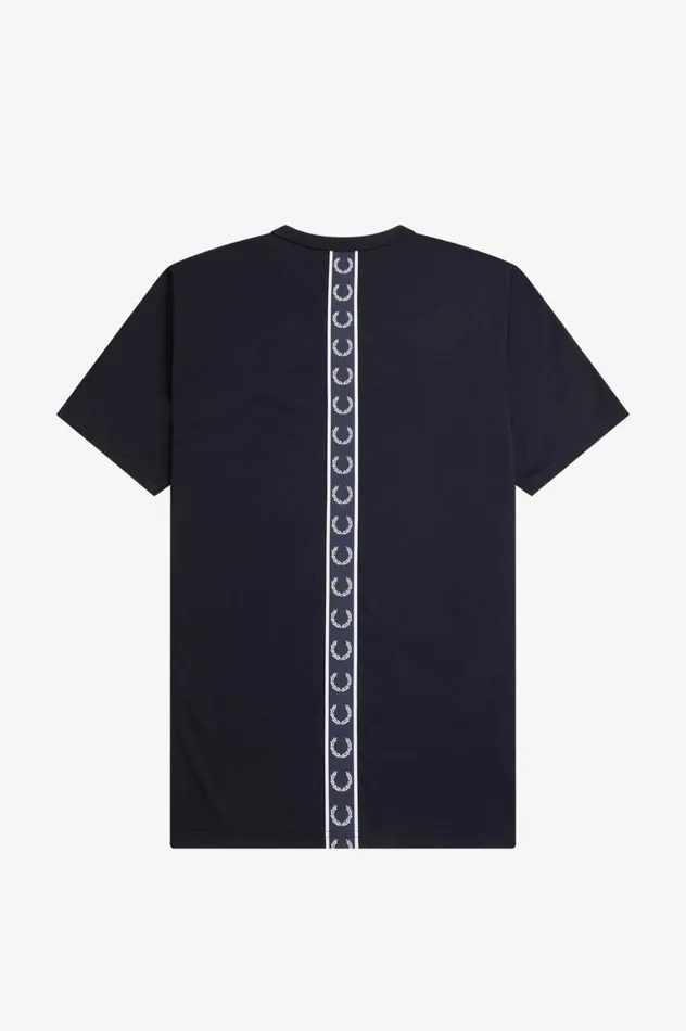 Men Tape Detail TShirt Navy Fred Perry TShirts