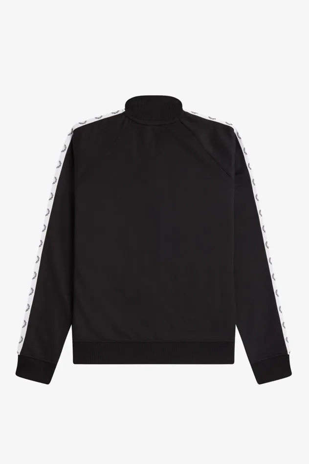 Men Taped Track Jacket Black Fred Perry Track Jackets