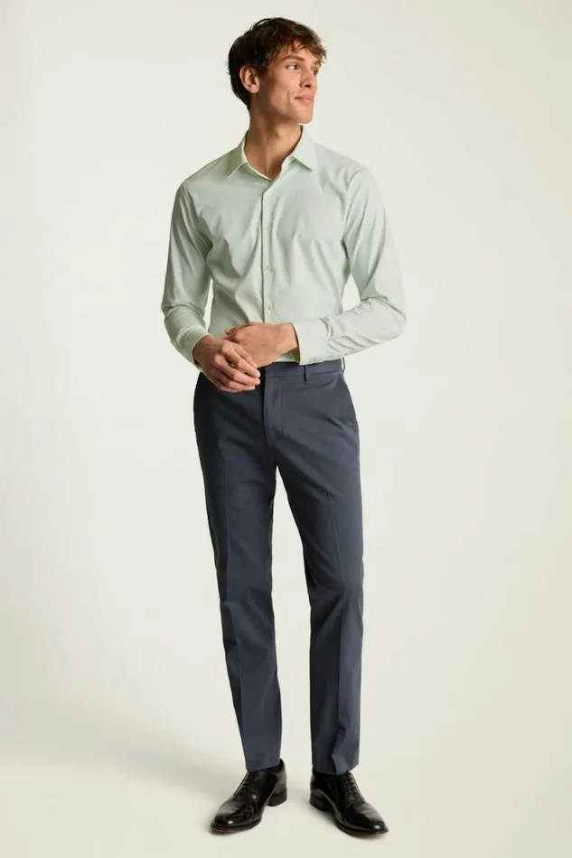Men Tech Button Down Shirt Light Green Check Bonobos Casual Shirts