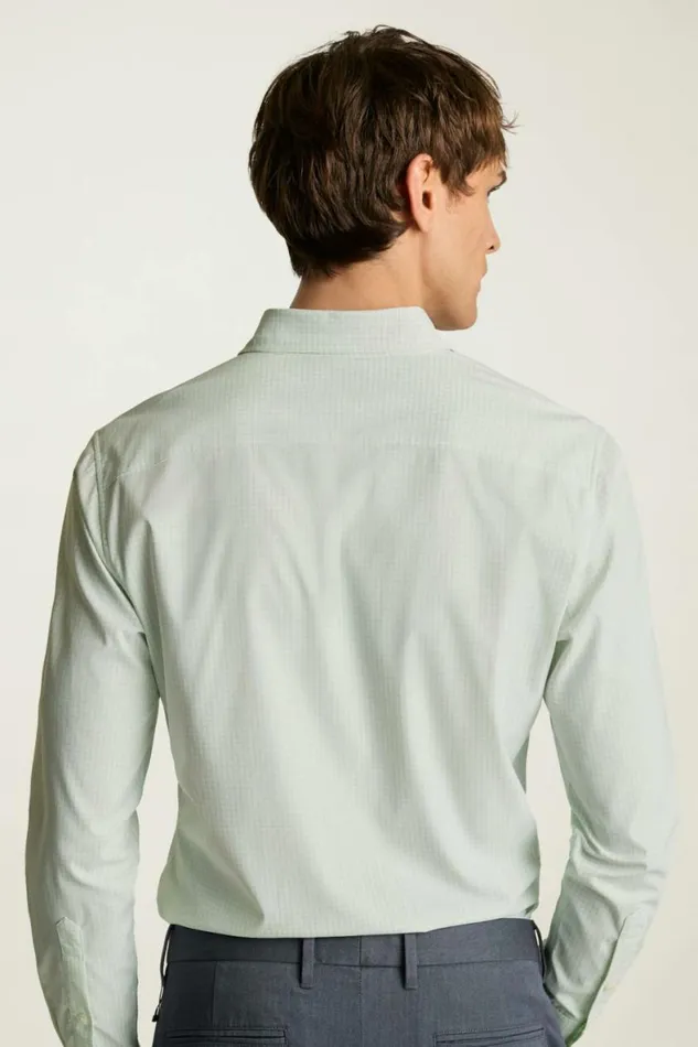 Men Tech Button Down Shirt Light Green Check Bonobos Casual Shirts