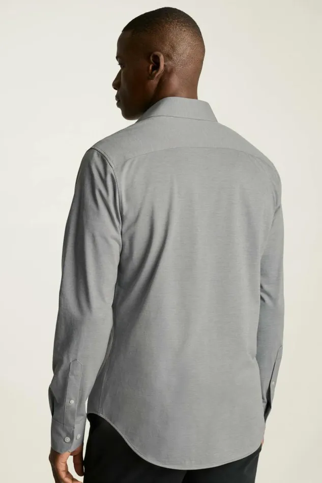 Men Tech Pique Button Down Shirt Grey Texture Bonobos Casual Shirts