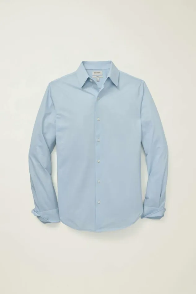 Men Tech Pique Button Down Shirt Light Blue Texture Bonobos Casual Shirts