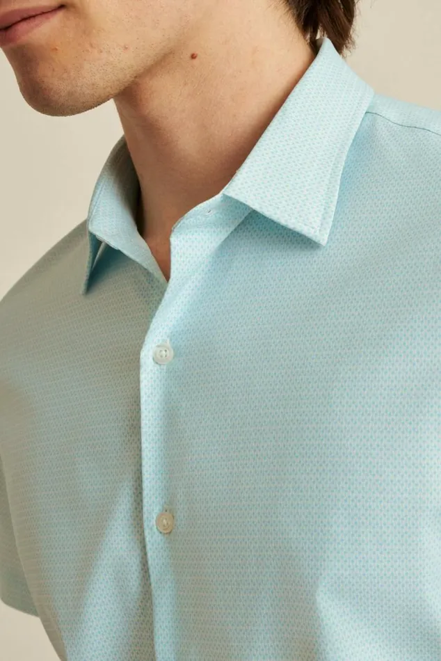 Men Tech Short Sleeve Shirt Blue Astor Geo Bonobos Short Sleeve Shirts