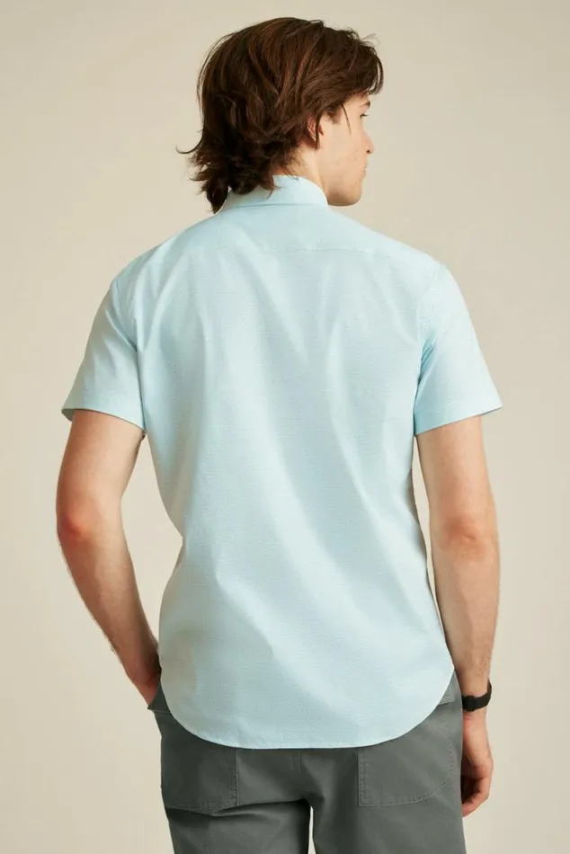 Men Tech Short Sleeve Shirt Blue Astor Geo Bonobos Short Sleeve Shirts