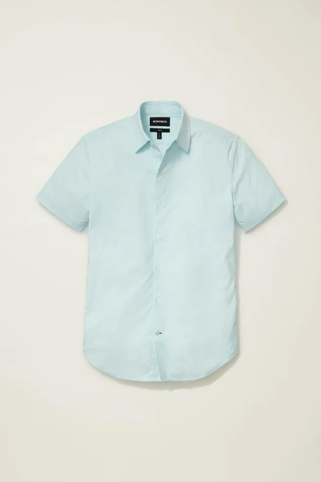 Men Tech Short Sleeve Shirt Blue Astor Geo Bonobos Short Sleeve Shirts