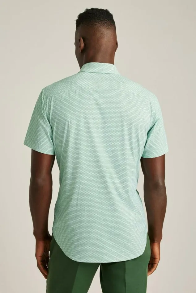 Men Tech Short Sleeve Shirt Ivy Green Woodlake Geo Bonobos Short Sleeve Shirts