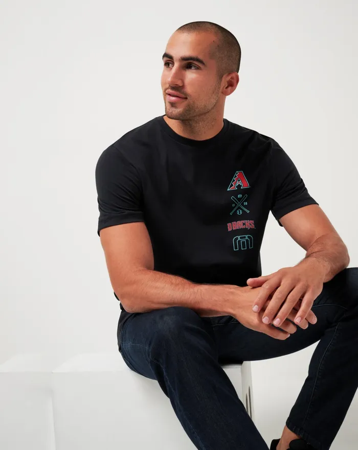 Men Tees TravisMathew ARIZONA DIAMONDBACKS SUNSET SLAM TEE Black