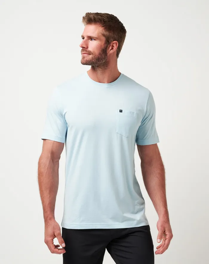 Men Tees TravisMathew HEATER TEE Cory Blue