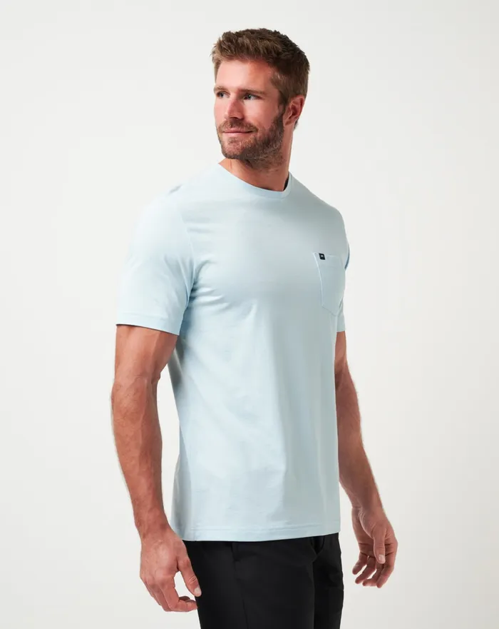 Men Tees TravisMathew HEATER TEE Cory Blue